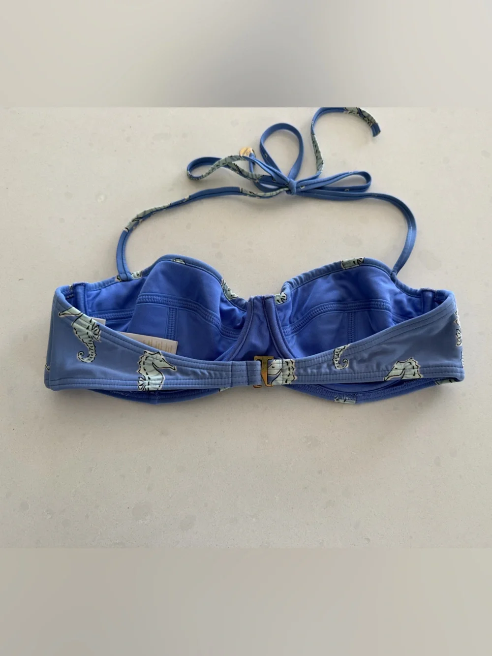 kate spade Light Blue Bikini Top with seahorses small underwire